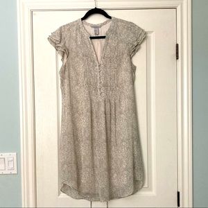 H&M flutter sleeve chiffon dress with tie